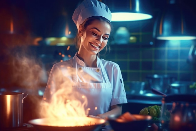 Jefe de cocina creado con tecnología de IA generativa