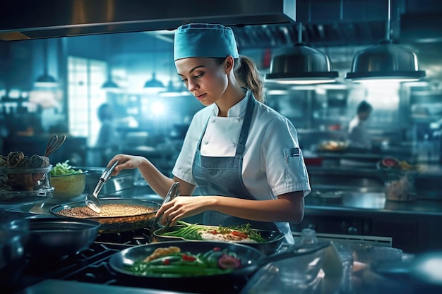 Jefe de cocina creado con tecnología de IA generativa