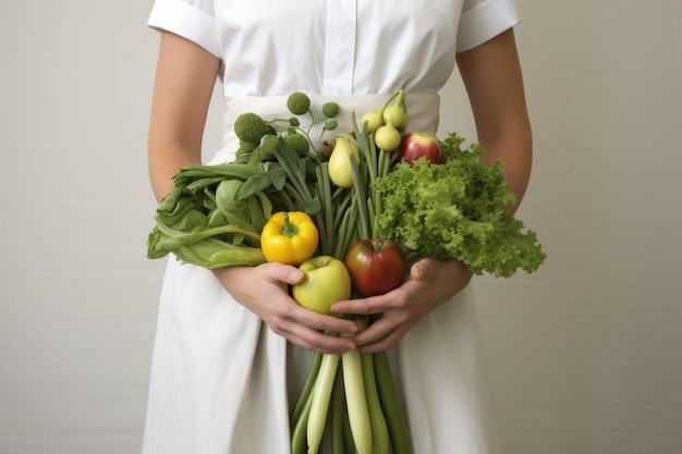 Jefe sosteniendo verduras frescas hombre comprando frutas manos dieta de granjero natural alimentos comestibles