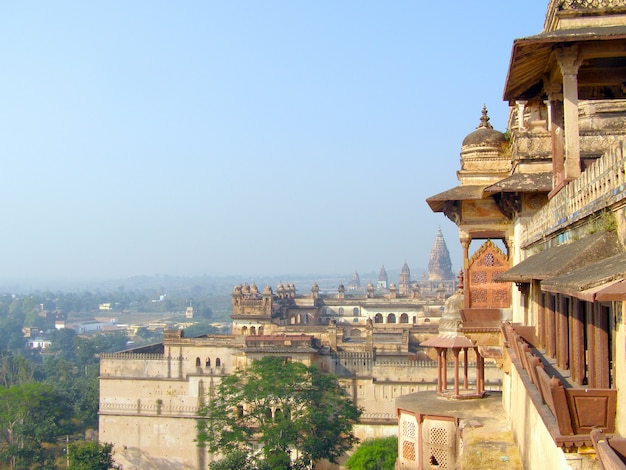 Jehangir mahal em orchha, madhya pradesh, índia. orchha ou urchha fort.