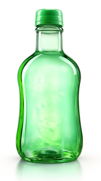 Foto jelly verde 3d renderización de botella de color sólido ai generativo