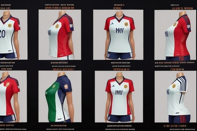 Jerseys de futebol para equipes femininas