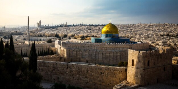 Foto jerusalem durch stacheldraht