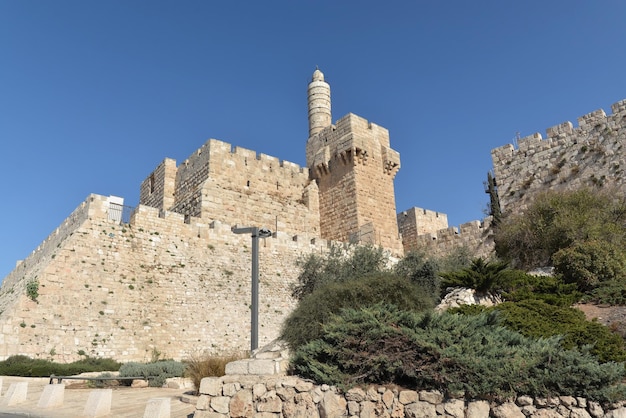 Jerusalem im November die Mauern der Altstadt
