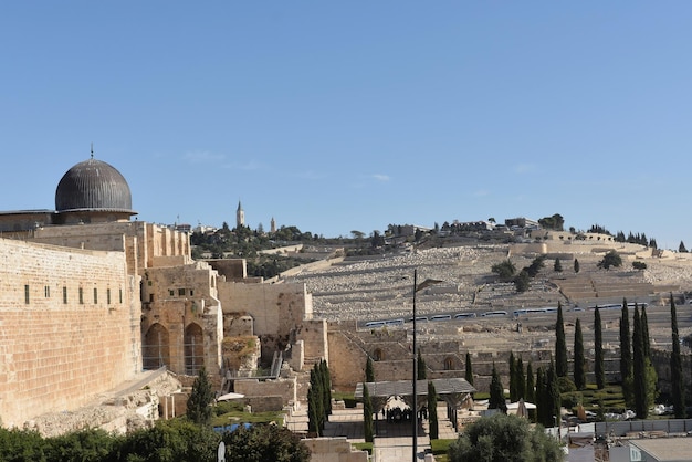 Jerusalem im November die Mauern der Altstadt