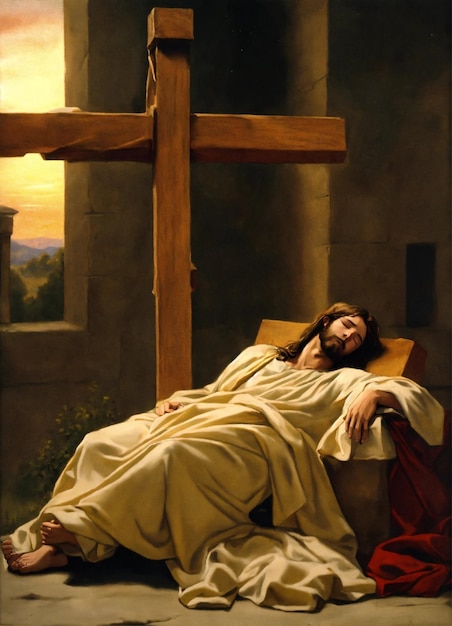 Jesucristo durmiendo en la cruz