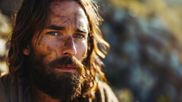 Foto jesucristo mirando con compasión y amor