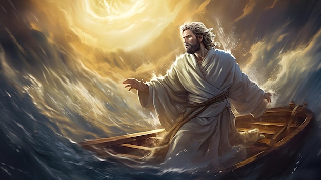 Jesus acalmando a tempestade