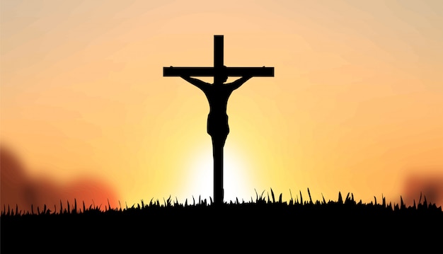 Jesus am Kreuz Vektor
