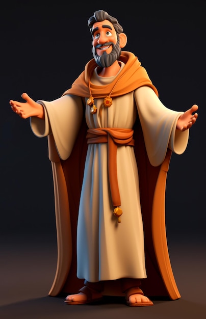 Jesus-Apostel 3D-Cartoon-Figur