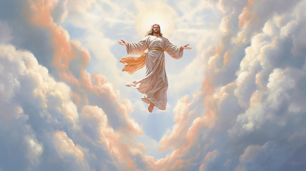 Jesús ascendiendo al cielo