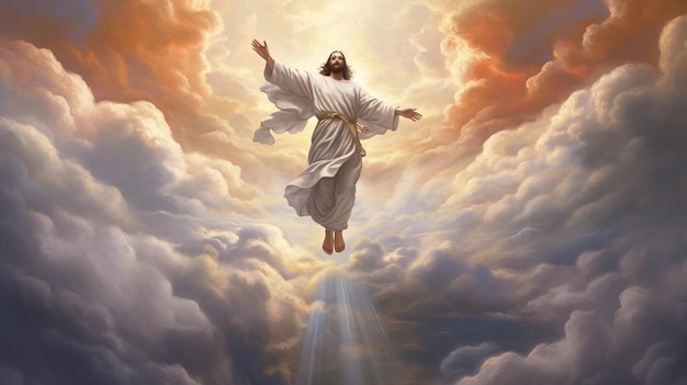 Jesús ascendiendo al cielo