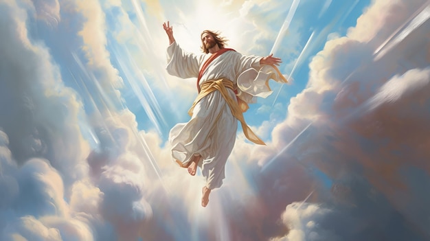 Jesús ascendiendo al cielo