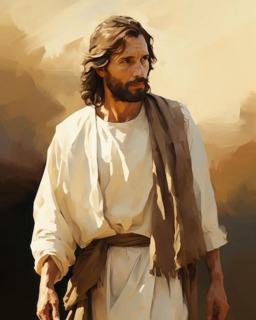 Jesús caminando por el desierto