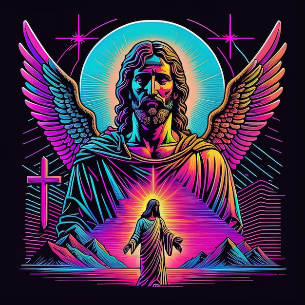 Jesus Christus Retro-Kunstplakatdesign