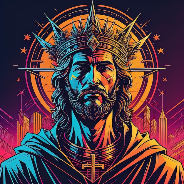 Jesus Christus Retro-Kunstplakatdesign