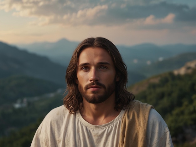 Jesus Christus unter den Bergen