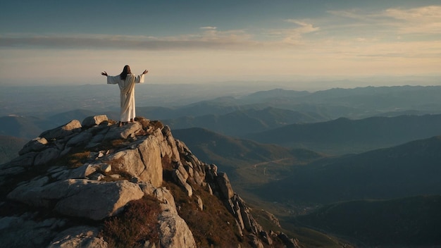 Jesus Christus unter den Bergen