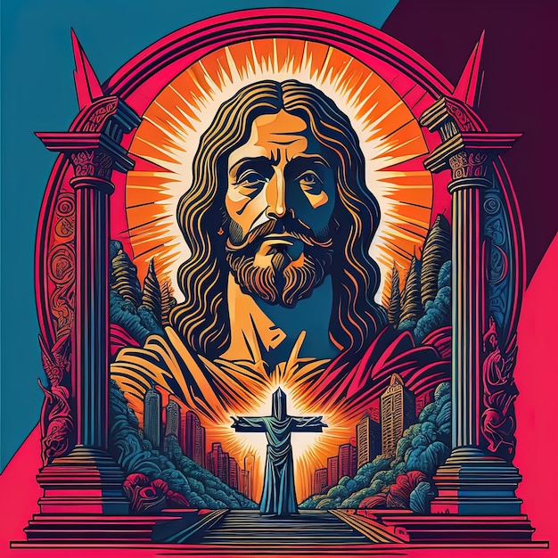 Jesus Christus, Vektormalerei, Illustration