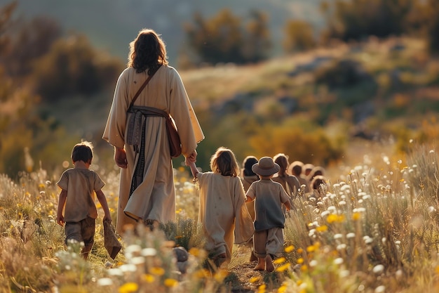 Foto jesus cristo com crianças