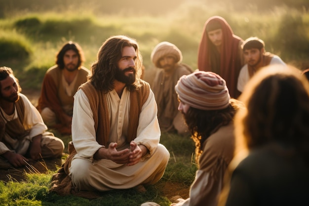 Foto jesus cristo ensina às crianças o cristianismo os pecados da bíblia