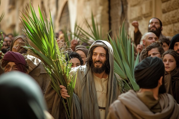 Jesus cristo entrando triunfalmente em jerusalém