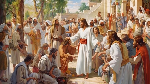 Jesus Curando os Enfermos Uma Cena de Compaixão e Milagres