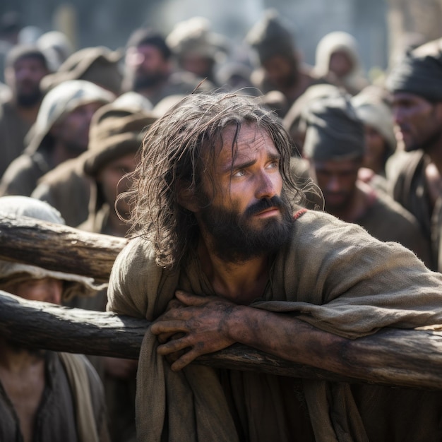 Jesus de Nazaré carregando a cruz