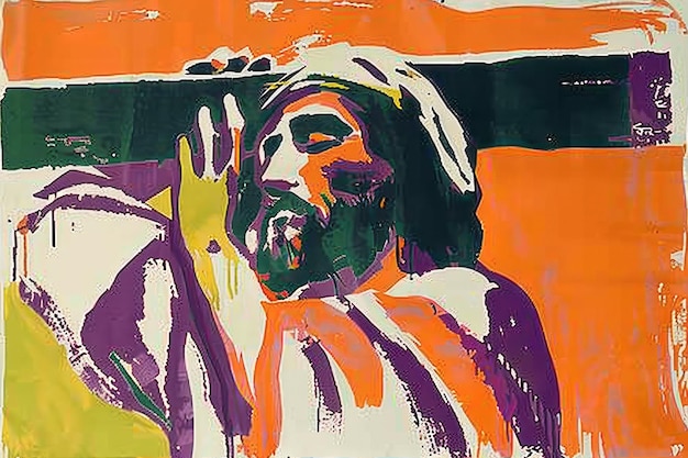 Jesús llevando la cruz IA generativa