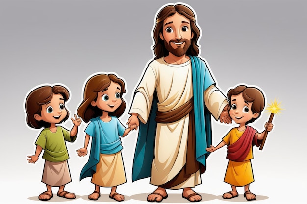 Foto jesus mit kindern