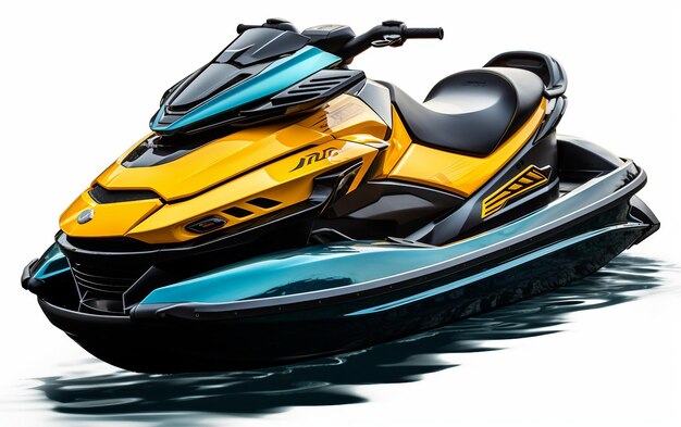 Foto jet ski en el lienzo transparente