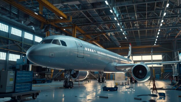 Jetliner orgulho uma aeronave se abriga na grandeza de um estado do coração hangar