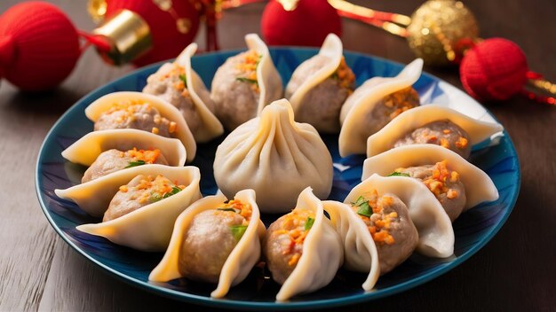 Jiaozi chinês comida de ano novo