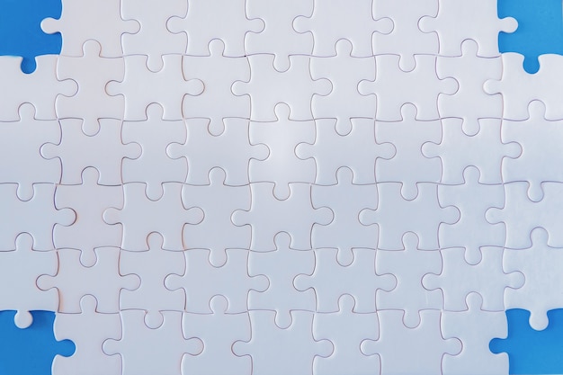 Foto jigsaw com uma peça faltando revelando