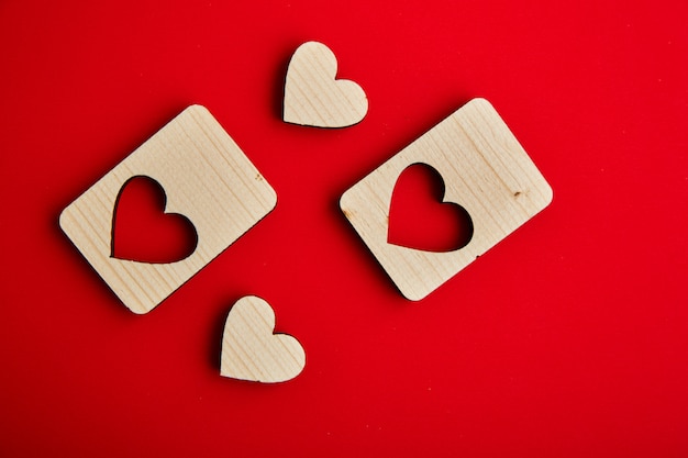 Jigsaw Valentines Day corazones de madera.