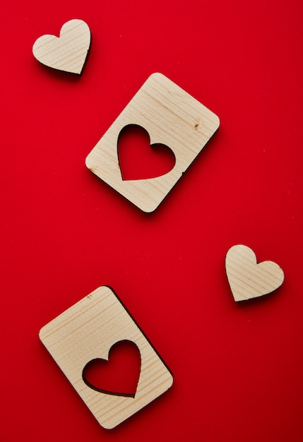 Jigsaw Valentines day wooden hearts