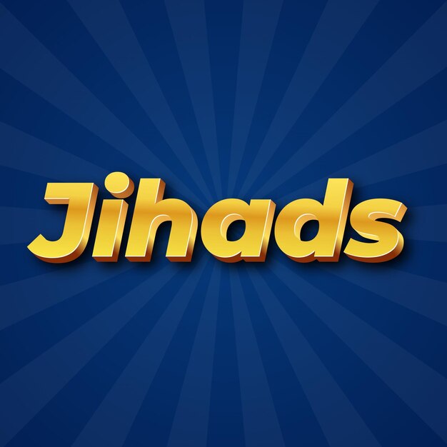 Jihads Text-Effekt Gold JPG attraktives Hintergrundkartenfoto