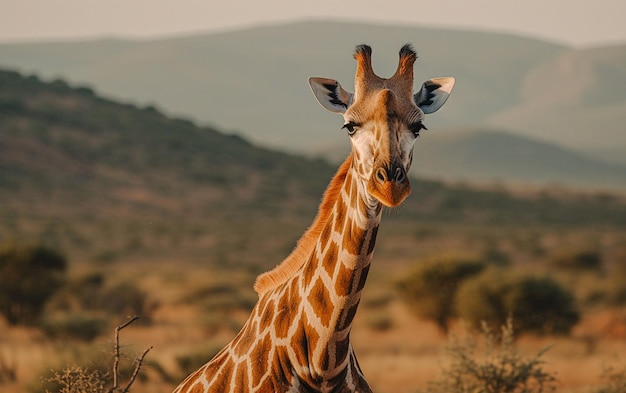 Una jirafa en estado salvaje en sudáfrica