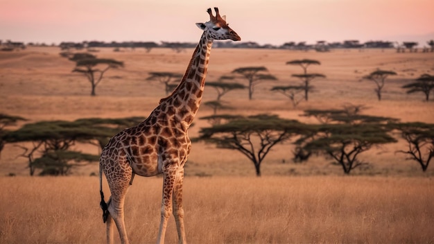 La jirafa en la naturaleza