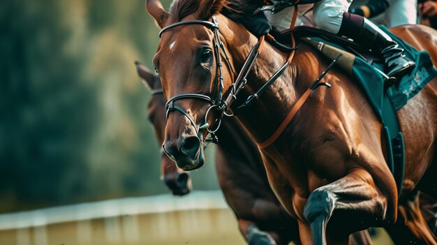 Jockey durante las carreras de caballos