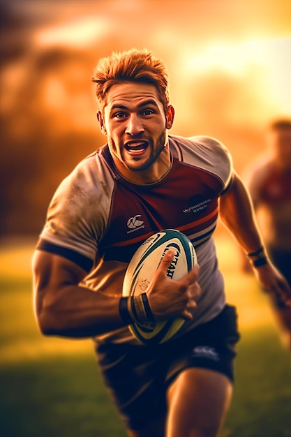 Retrato De Vários Jovens Jogadores De Rugby Segurando Uma Bola De Rúgbi  Enquanto Se Posicionavam Com Os Braços Cruzados Fora Do Ca Foto de Stock -  Imagem de jogador, rubi: 251796016