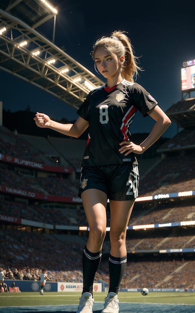 jogadora de futebol mulher jogadora de football mulher bonita