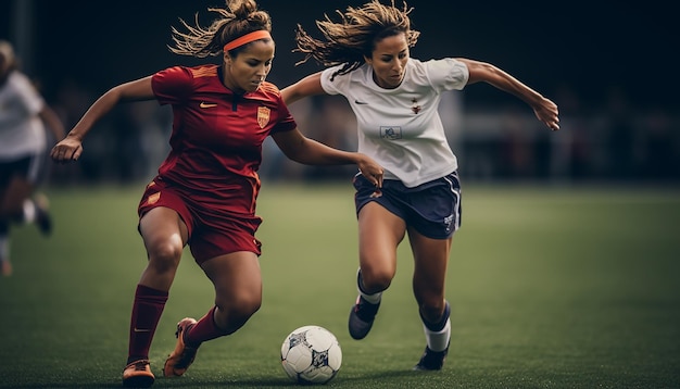 jogadores de futebol feminino mostrando as emoções compartilhadas entre os jogadores