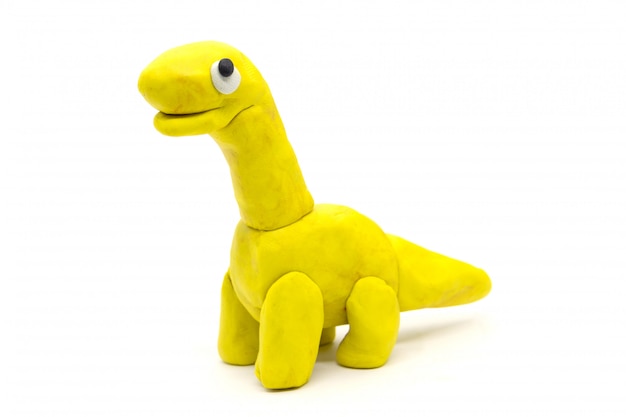 Jogar brachiosaurus de massa no fundo branco