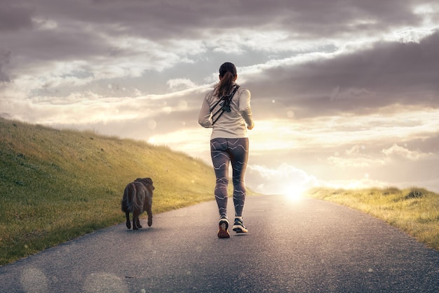 jogging com o cão