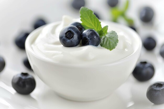 Joghurt mit frischen Blaubeeren