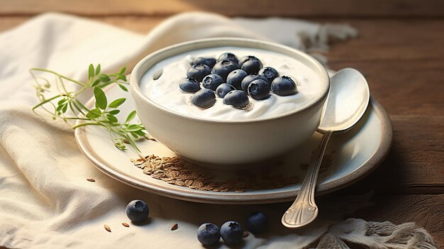 Joghurt mit Müsli und Kakao