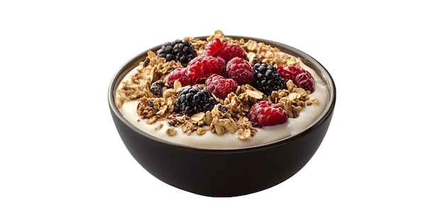 Joghurtschüssel mit frischen Beeren und Granola