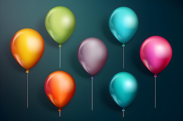 Jogo de balões coloridos