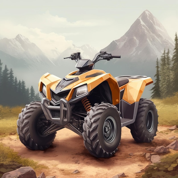 Jogo de corrida hiperrealista Atv Offroad com ilustrações de animais